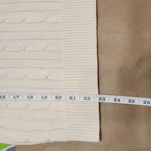 Chaps cream cable knit longsleeves sweater - Picture 5 of 7